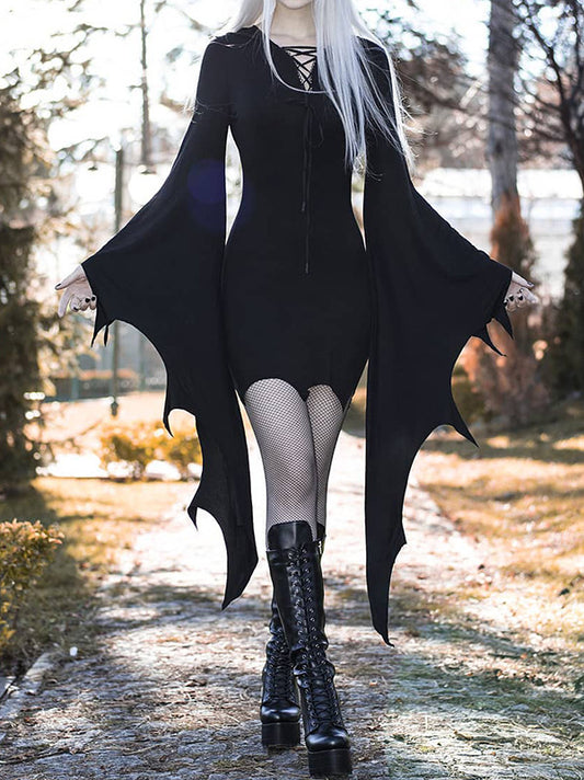 Gothic slim fitting dress.