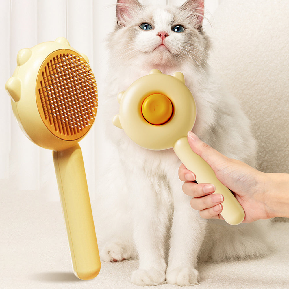 Massaging cat comb