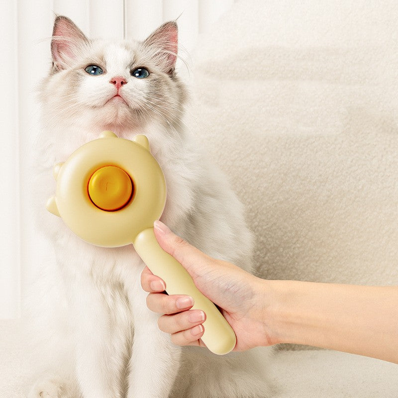 Massaging cat comb